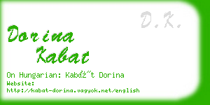 dorina kabat business card